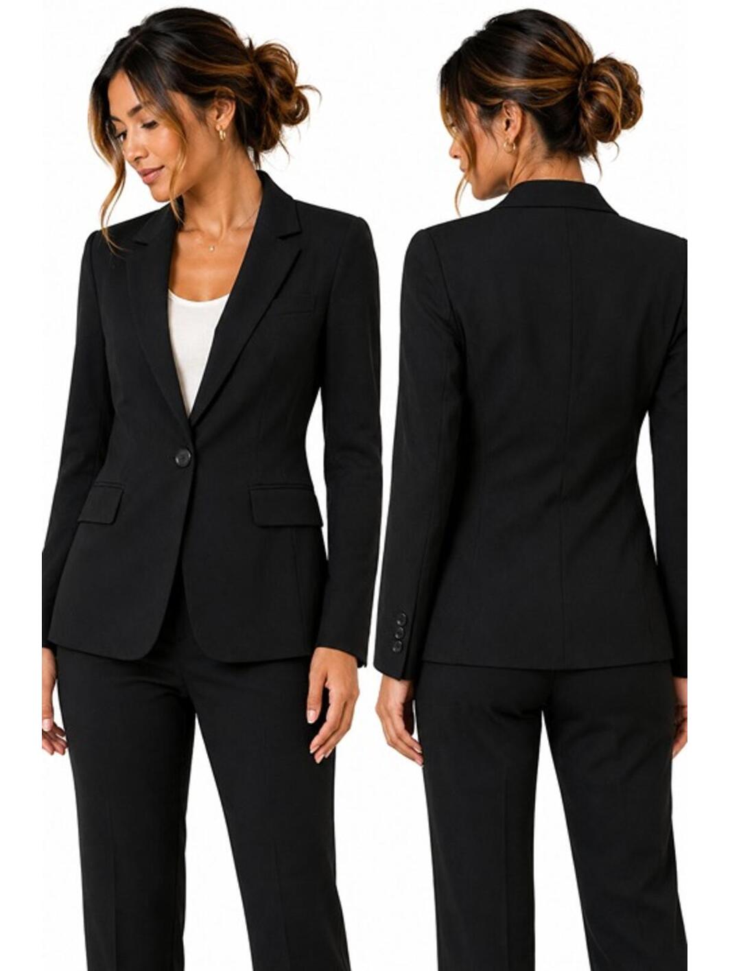 Emporio Armani Black Tailored Blazer Jacket Women’s Size 4 Eu 42 Preowned